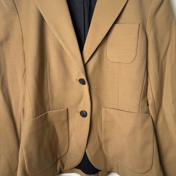 Rag & Bone Nancy Peak Lapel Wool Blend Blazer in Natural Camel 0 - Picture 3 of 10